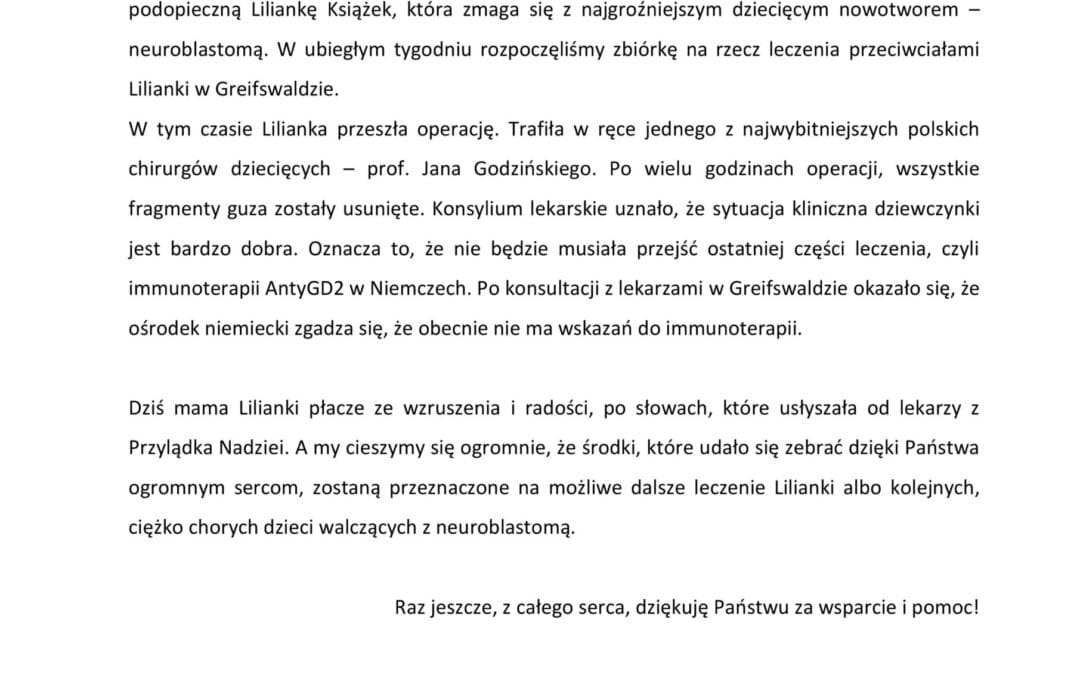 Dziękujemy za&nbsp;pomoc!