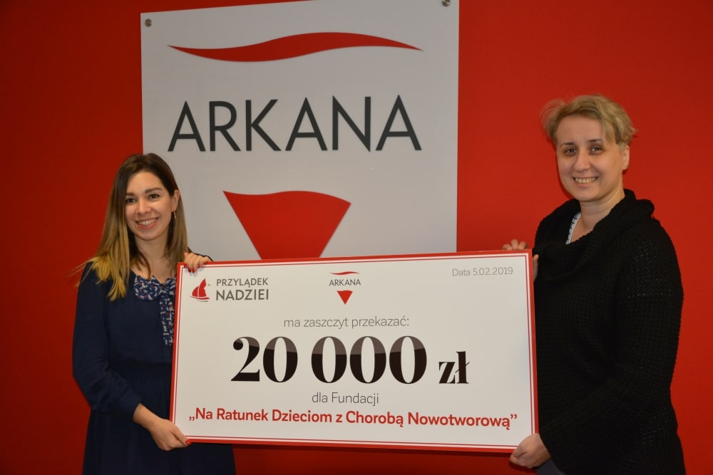 Arkana pomaga Fundacji Na Ratunek Dzieciom z Chorobą Nowotworową