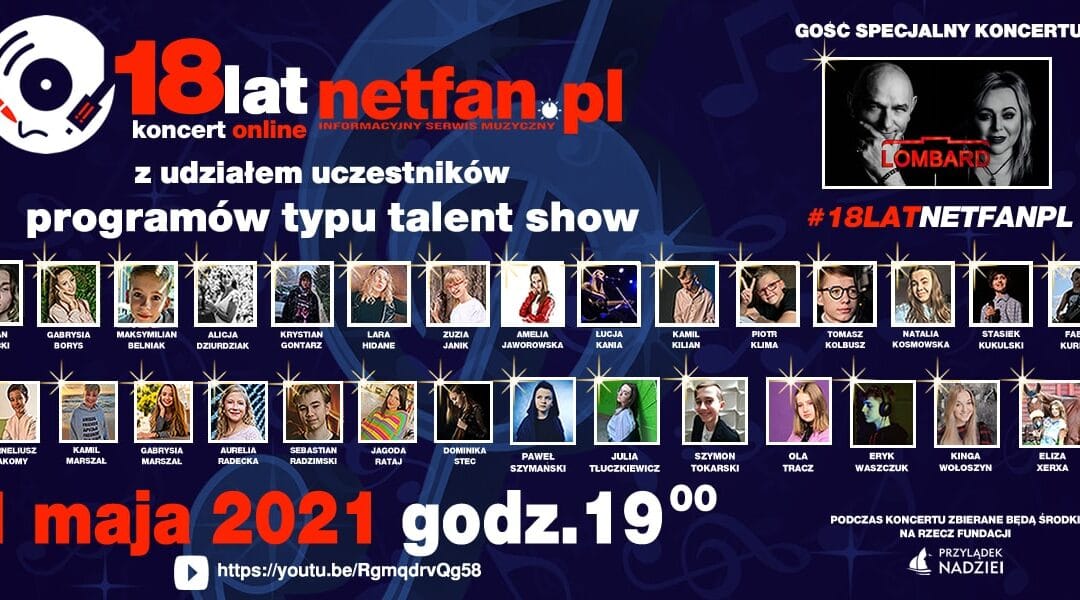 Urodzinowy koncert portalu Netfan.pl dla Przylądka Nadziei