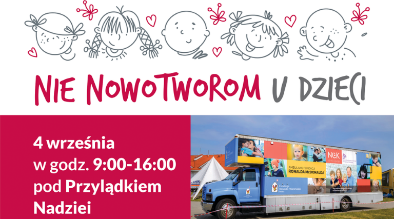 NIE nowotworom u dzieci – bezpłatne badania USG dla dzieci już 4 września!